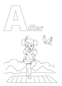 YOGA-ALPHABET Malbild Adler