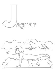 YOGA-ALPHABET Malbild Jaguar