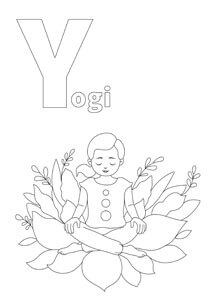 YOGA-ALPHABET Malbild Yogi