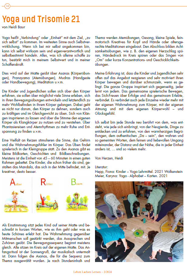 Kinderyoga Trisomie 21 - Down Syndrom